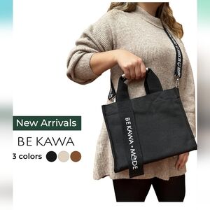 be kawa Canvas Tote Bag | Tote Bag For Women | Crossbody Bag | Multipocket Tote